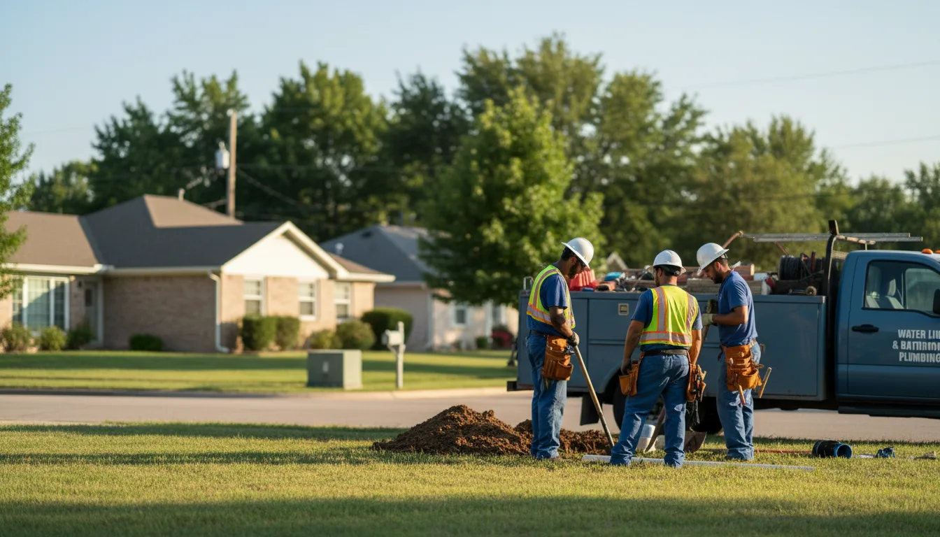 Residential water line and bathroom plumbing service in Pleasant Lake, IN